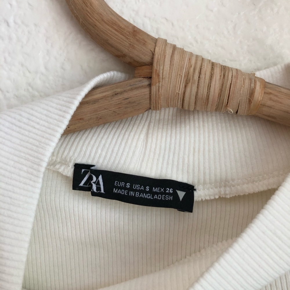 Zara Ribbed Mock Neck Top - Picture 3 of 5